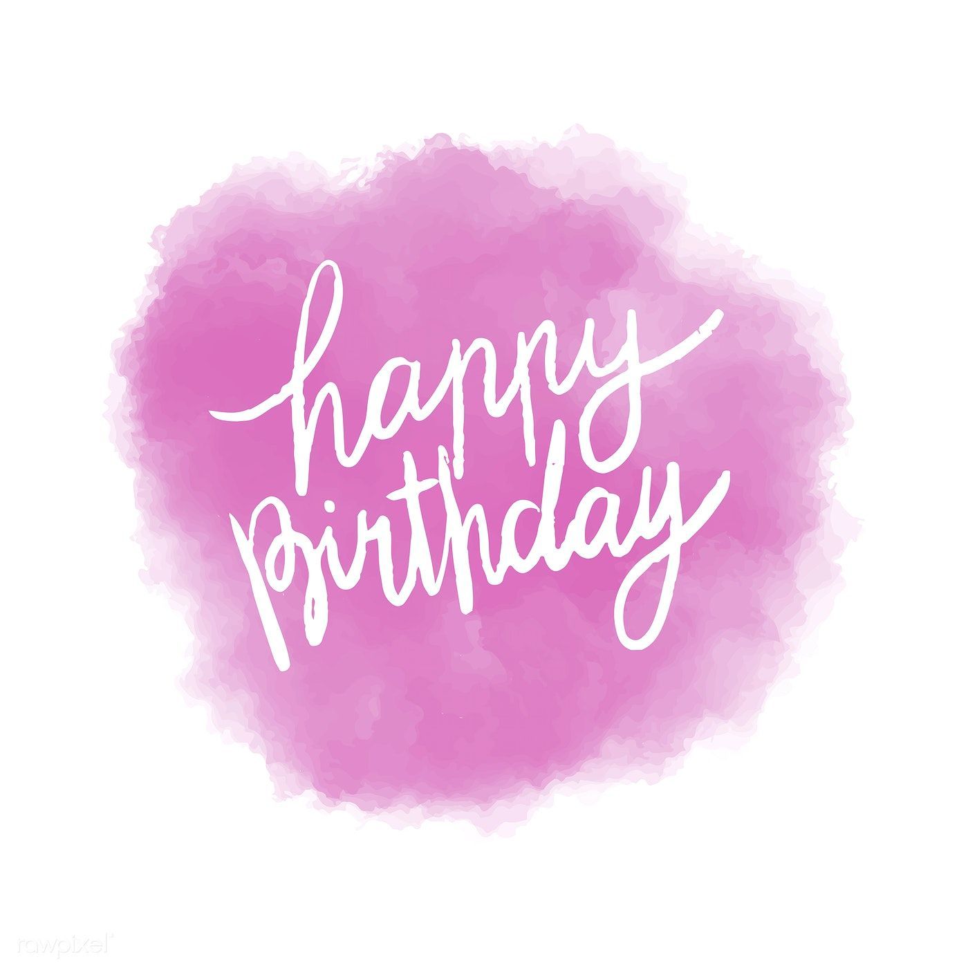 Download Happy birthday typography vector in purple | free image by ...