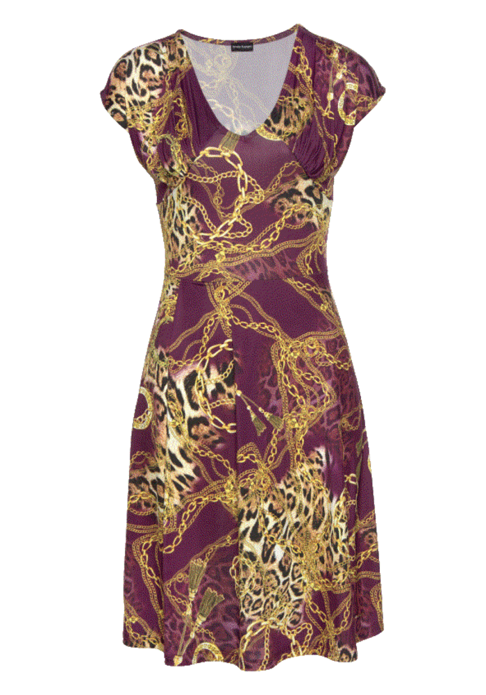 BRUNO BANANI Druckkleid in beere
