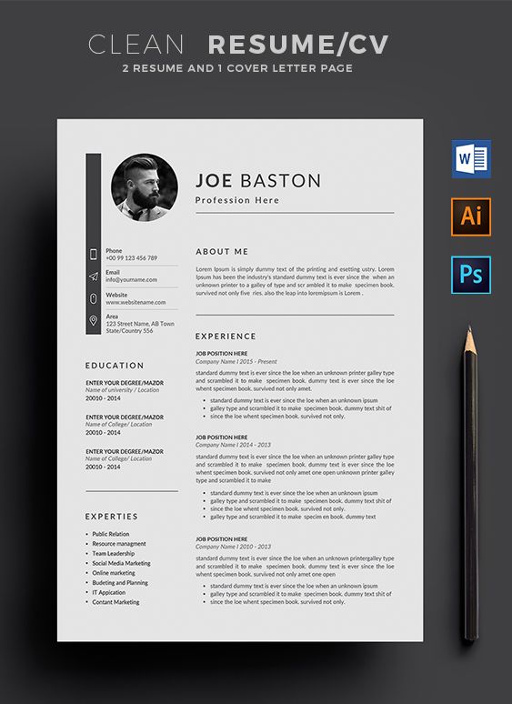 #Resume #Word Template / #CV #Template with super clean and #modern look. Clean Resume Template page designs are easy to use and #customize, so you can quickly tailor-make your #job resume for any opportunity and help you to get your job. This Infographic Resume CV Template is made in #Adobe Photoshop, Illustrator format and very popular word processor, MS Word aka Microsoft Word. Less Modern Resume Template, Resume Design Template, Resume Templates, Cv Photoshop, Photoshop Illustrator, Cv Finance, Conception Cv, Cv Inspiration, Resume Layout
