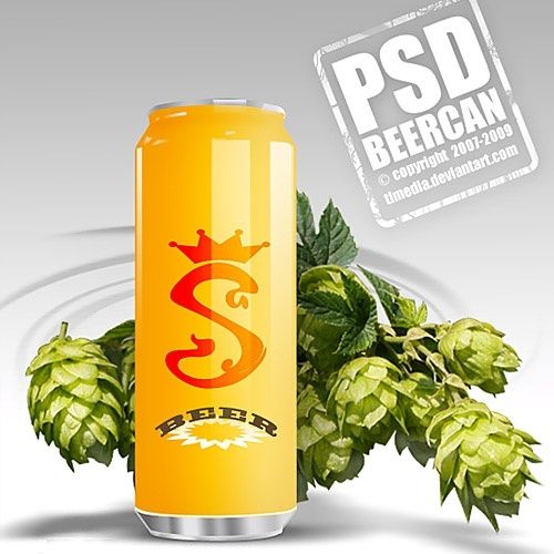 Download Free Organic Beer Can Brand Mockup in PSD | Free beer, Beer can, Canning