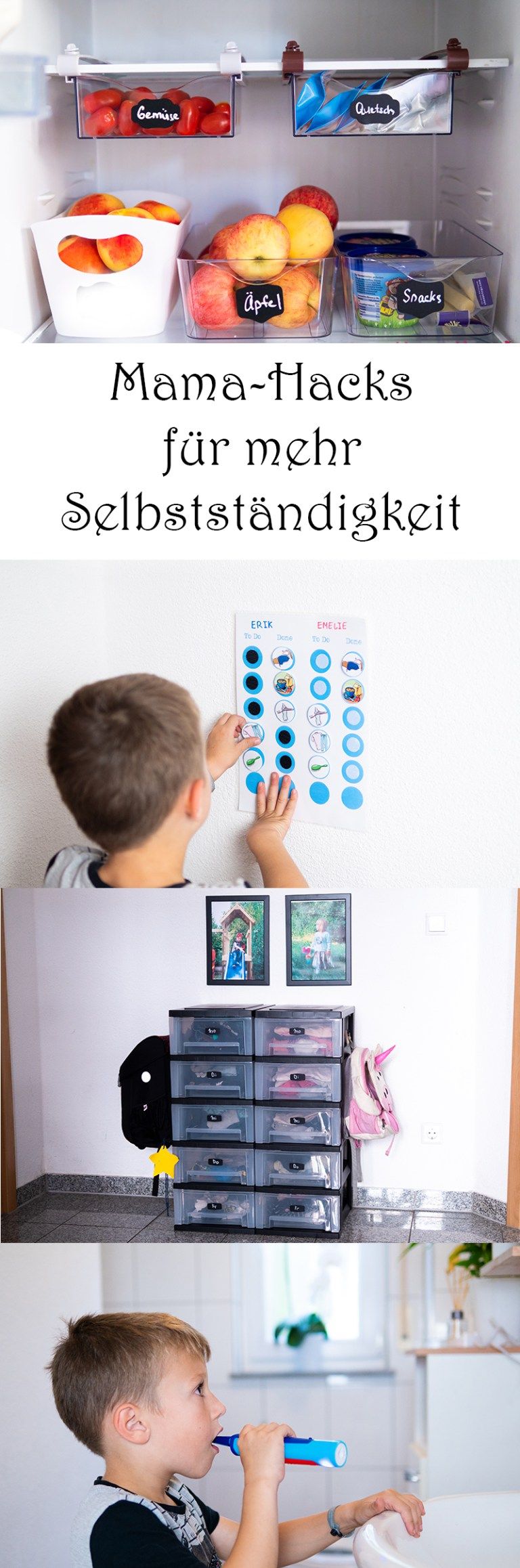 Mama-Hacks für mehr Selbstständigkeit bei Kindern