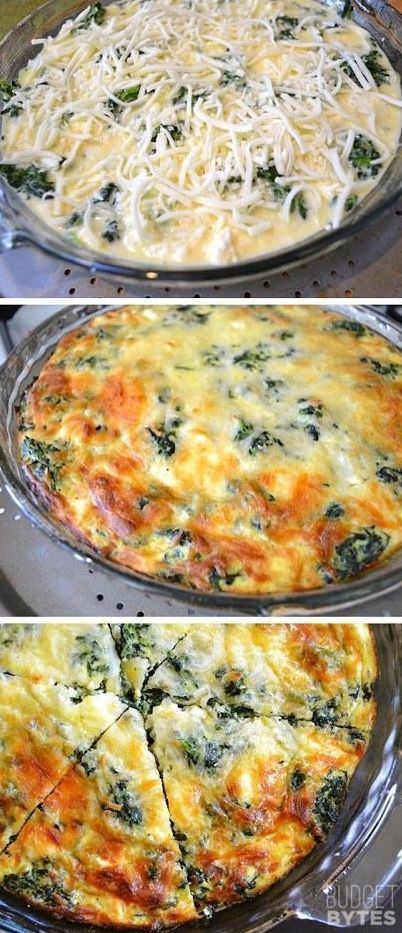 Spinach and mushroom crustless quiche – Artofit