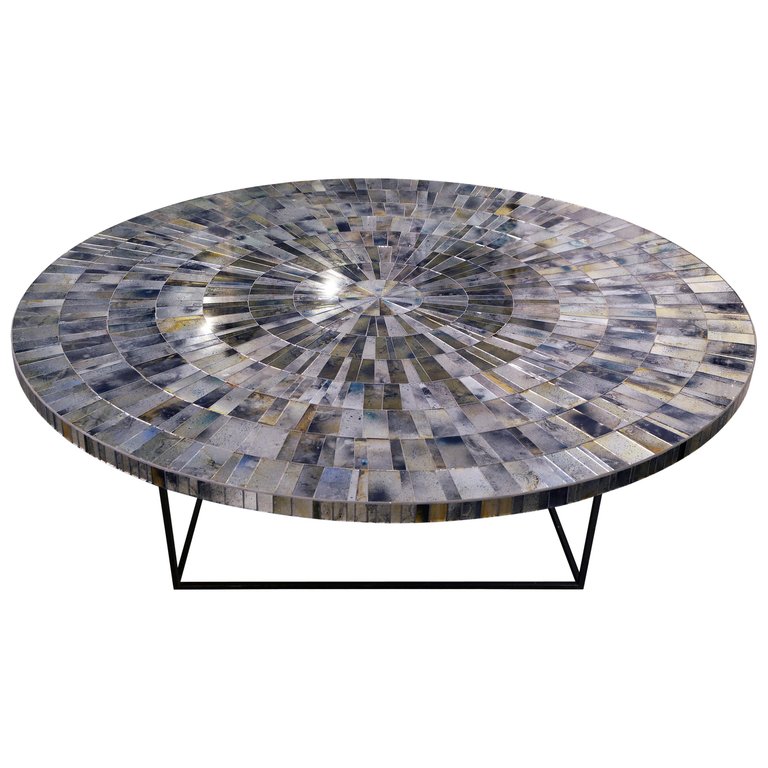 Customizable Silver Dust Eglomise Mirror Mosaic Coffee Table By Ercole Home - Mosaic Mirror Coffee Table Next Customizable Silver Dust Eglomise Mirror Mosaic Coffee Table By Ercole Home - Mosaic Mirror Coffee Table Next