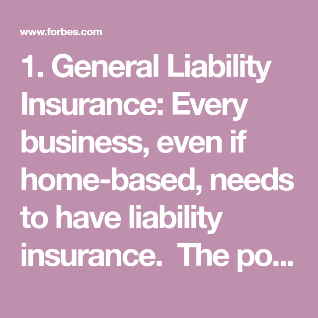 13 Types Of Insurance A Small Business Owner Should Have General