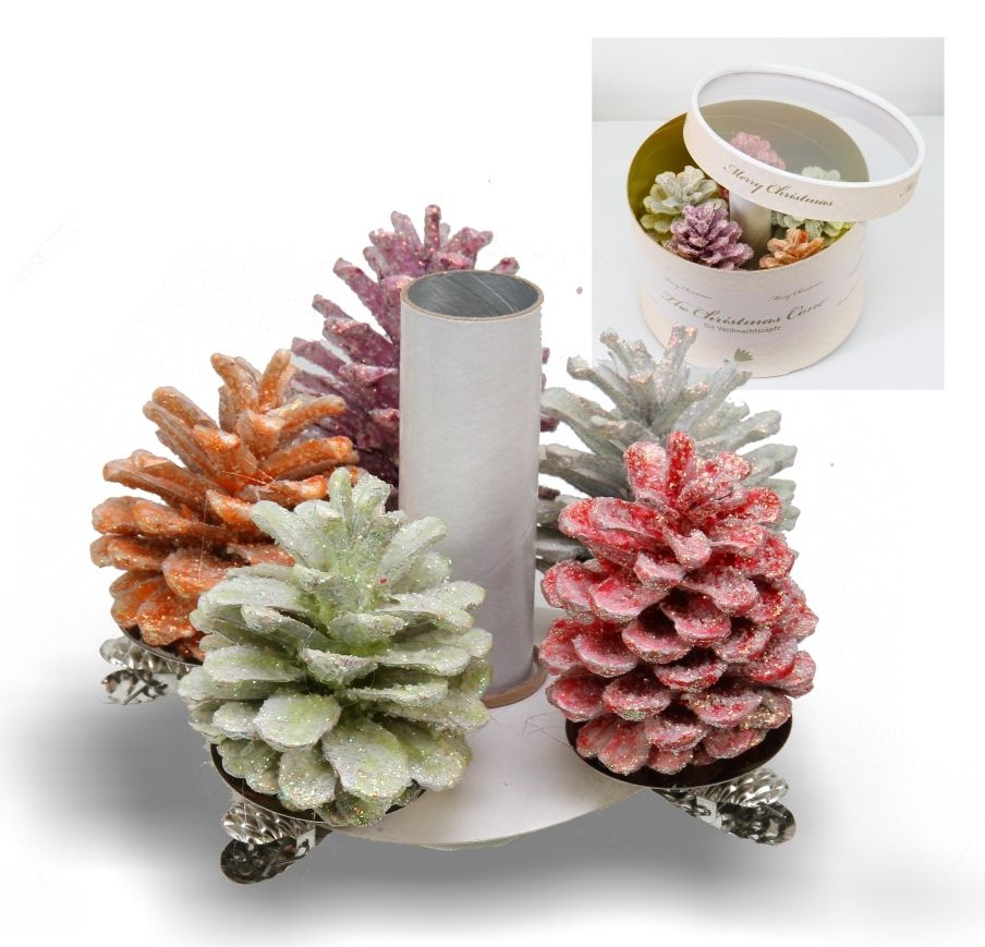 Weihnachtszapfen Sortiment 5-fach - Box #deko #natur #dekoration ... Weihnachtszapfen Sortiment 5-fach - Box #deko #natur #dekoration ...