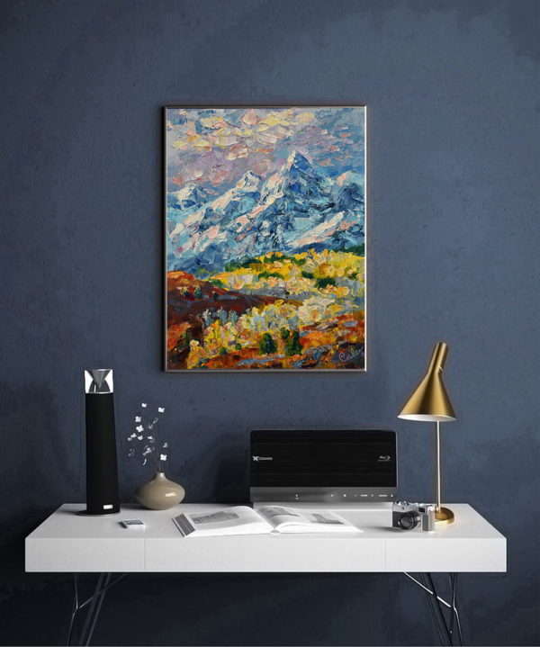 America Mountains 4 Original Oil, Original Paintings, Original Artwork, Small Artwork, Mountain Paintings, Landscape Wall Art, Beautiful Places In The World, Watercolor Drawing, Frame Decor