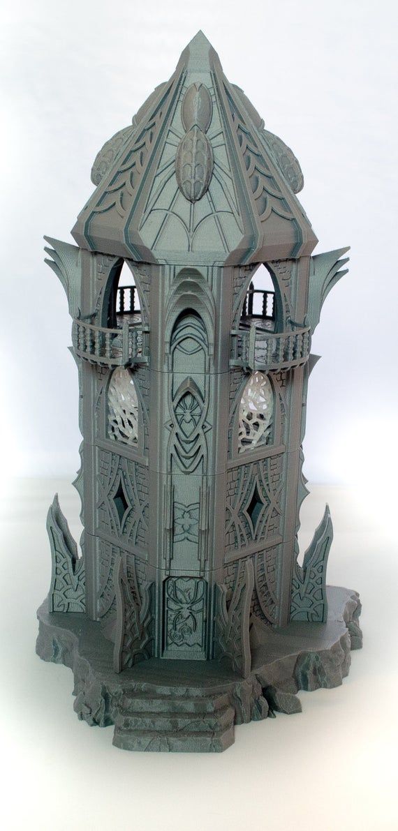 Skyless Realms - Dark Elf Modular Tower - 28mm 32mm Wargaming Terrain D&D, DnD, Pathfinder, SW Legio #wargamingterrain
