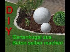 Betonkugel im Ball selber gießen / Beton Gartendeko selbst herstellen DIY Gartenkugel machen / bauen
