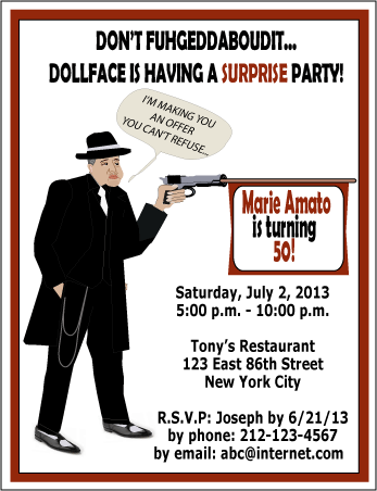 Gangster Party Theme Parties For Husband Invitations Are Gangster Party Theme Parties For Husband Invitations Are A Fun Birthday