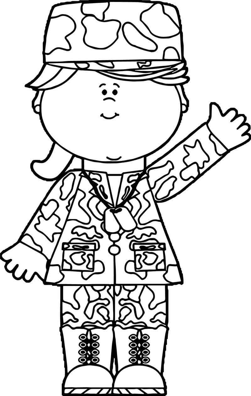 Soldier Girl Waving Coloring Page Soldados Dibujo Imagenes De Soldados Enfermera Para Colorear