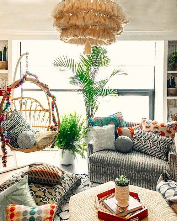 ▷ Decoración Boho Chic ⇒ +81 Ideas Originales Con Espíritu Bohemio Homedecor Living Room, Boho Living Room, Living Room Decor, Living Spaces, Home Interior Design, House Interior, Elderly Home, Piece A Vivre, Traditional Interior
