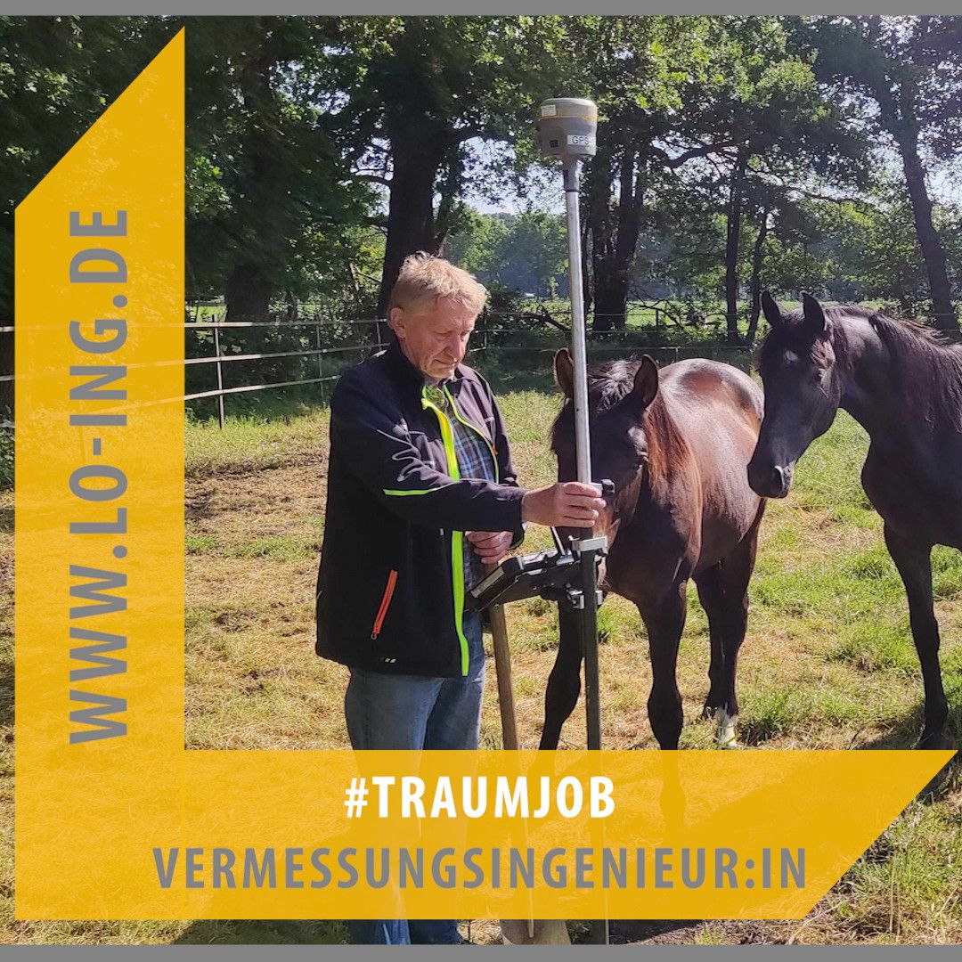 In der Natur zu Hause #natur Dipl. Vermessungsingenieur Enno Harms unter strenger Beobachtung „Was macht dieser Mensch auf unserer Weide?“ So oder so ähnlich mögen die Gedanken bei den #Pferden gerade sein. Mittels GPS-Anlage von @Trimble wird hier unter neugierigen Blicken der #oldenburgerpferde die Weide neu vermessen. Über 30 Jahre kann Lambers & Ostendorf Ingenieure jederzeit auf die #Zuverlässigkeit und #Genauigkeit von Enno zählen. An dieser stellen sagen wir - #Danke! Goats, Horses, Animals, Dream Job, 30 Years, Thoughts, Animales, Animaux, Animal
