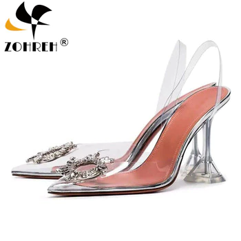 Details about SUPER Women Sandals Transparent Stiletto Heels Sandals Slip On Shoes Big Size Details about SUPER Women Sandals Transparent Stiletto Heels Sandals Slip On Shoes Big Size