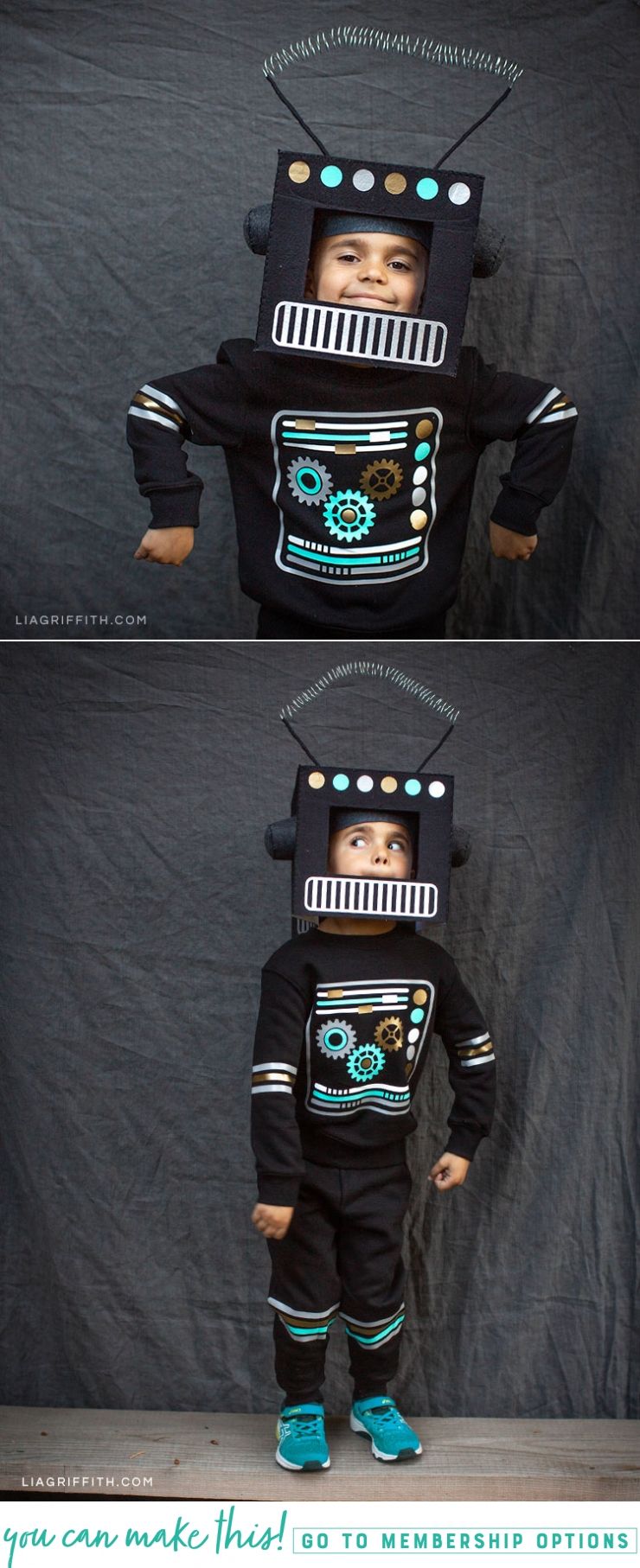Halloween DIY Robot Costume for Kids Robot costumes, Diy