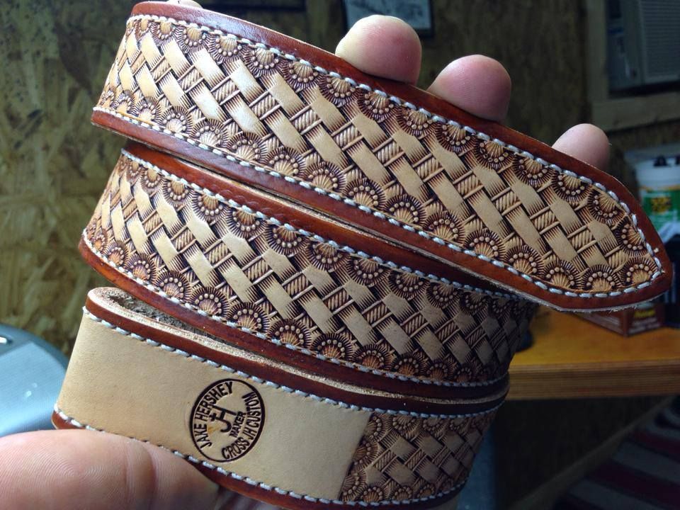 Custom Basket Weave Belt