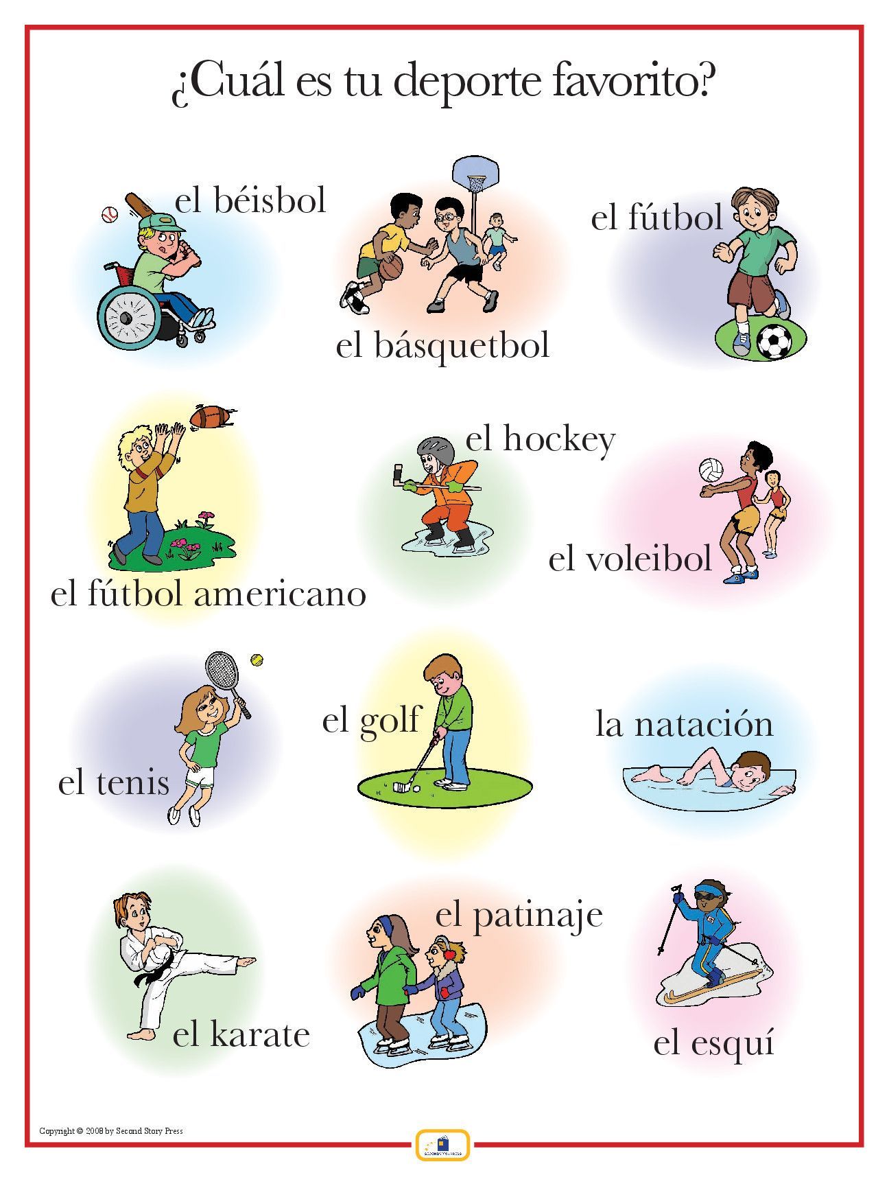 Spanish Sports Poster | Learning spanish, Learning italian, Spanish