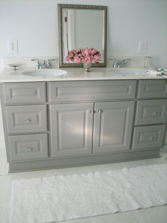 Charcoal Gray Bathroom Vanity Traditional Decor Pinterest Grey Charcoal Gray Bathroom Vanity