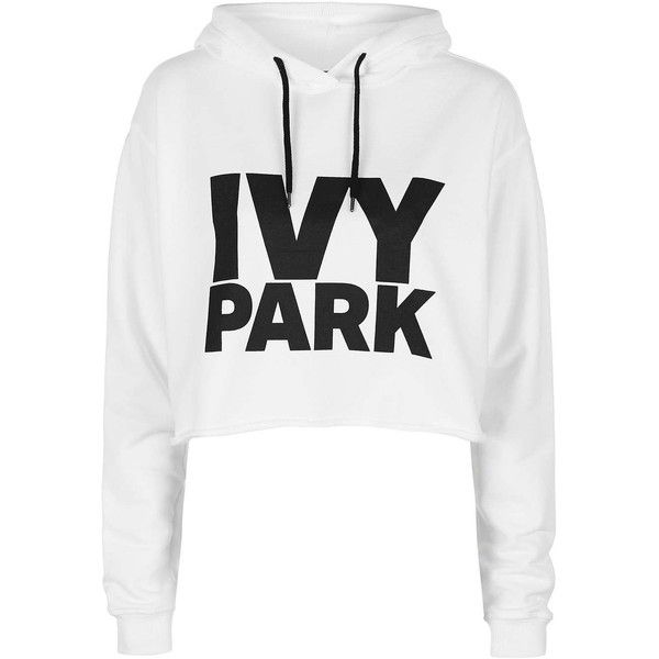 Cropped Logo Detailed Hoodie by Ivy Park ($43) ❤ liked on adidas Crop Hoodie ($60) ❤ liked on Polyvore featuring tops