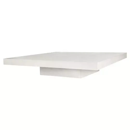 Cain Modern Square White Concrete Outdoor Coffee Table In 2021 Tables Concrete Coffee Table Outdoor, Square Cement Outdoor Coffee Table