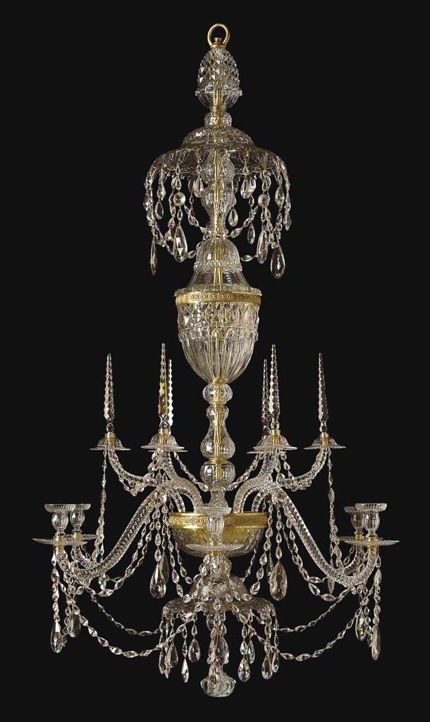 A GEORGE II CUT GLASS EIGHT LIGHT CHANDELIER | CIRCA 1750 A GEORGE II CUT GLASS EIGHT LIGHT CHANDELIER | CIRCA 1750