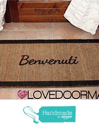 67x50x2 LOVEDOORMAT Marchio Registrato Handmade in Italy Hai Portato il Vino ? Zerbino da interno personalizzabile in cocco naturale cm