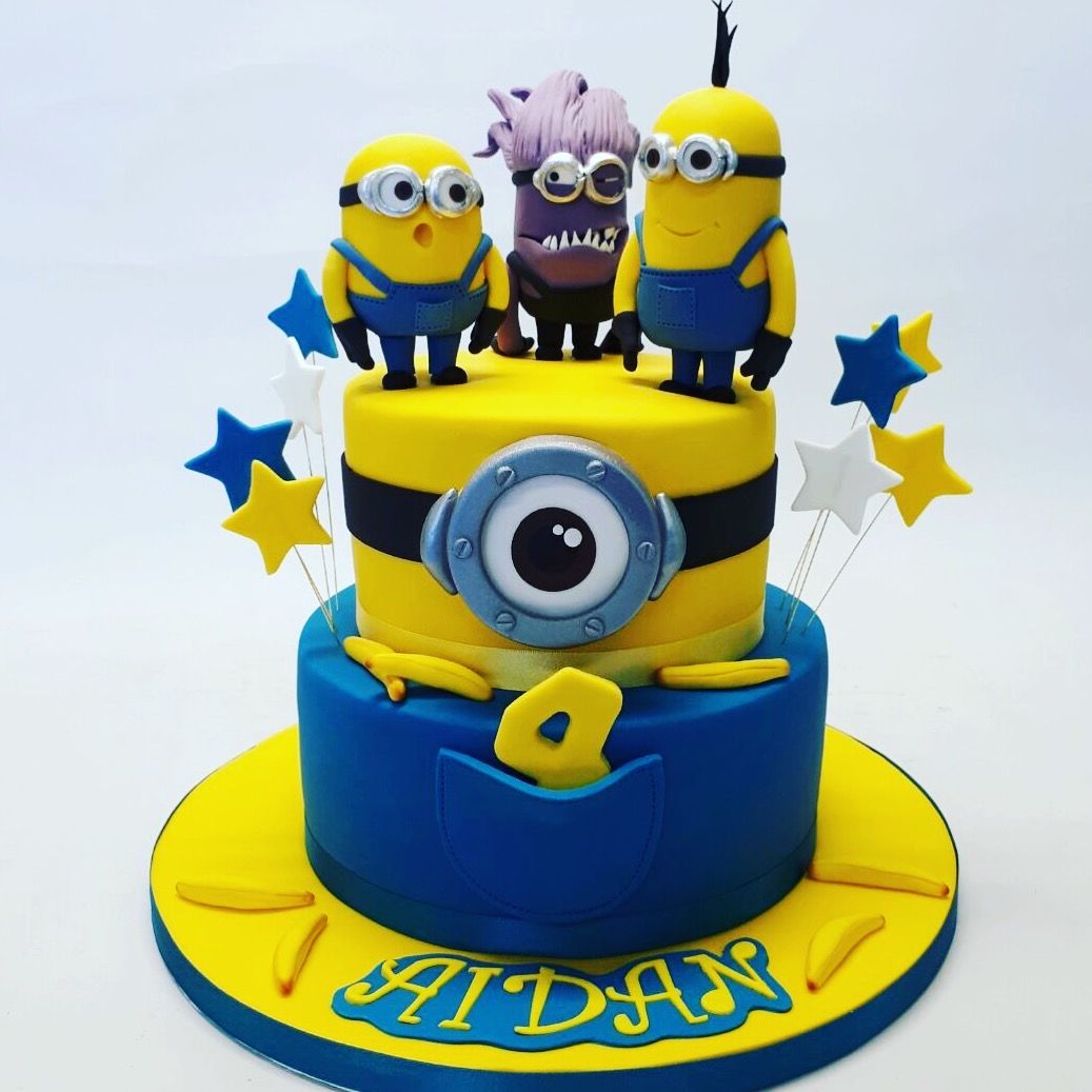 Image Result For 2 Tier Minion Cake Ideas Minion Party Decorations Minion Birthday Cake Minion Party