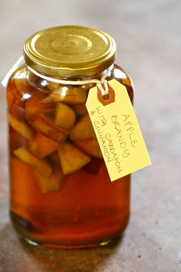 Homemade Infused Brandy with Apple, Cardamom, & Cinnamon Homemade Infused Brandy with Apple, Cardamom, & Cinnamon