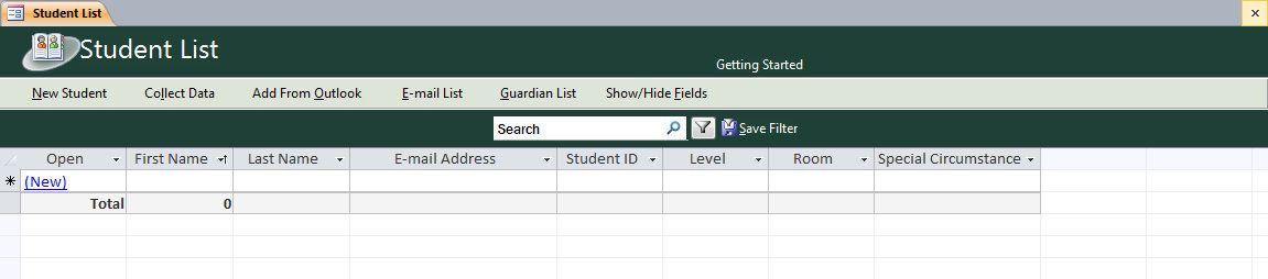microsoft access student database microsoft access databases access student database