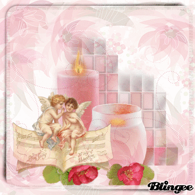 Kerzen und Engel. Candles and angel.
