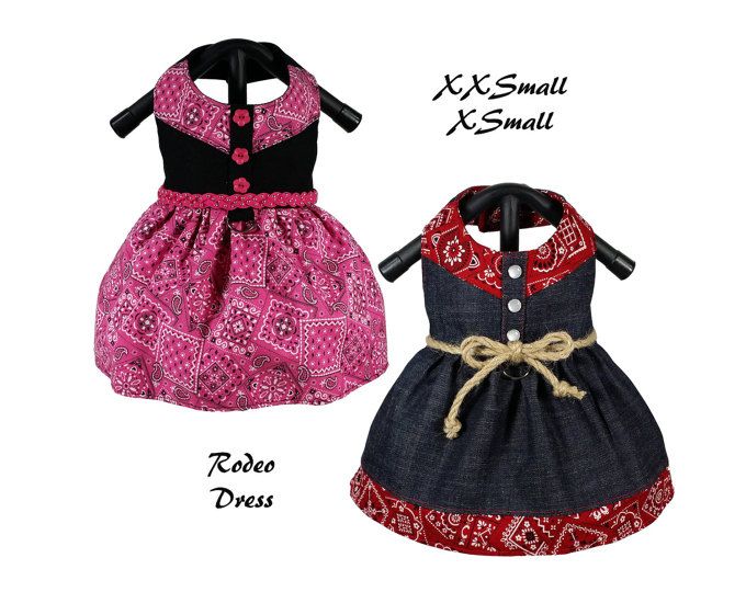 Rodeo Dog Dress Pattern Xxsmall Xsmall Dog Clothes Sewing