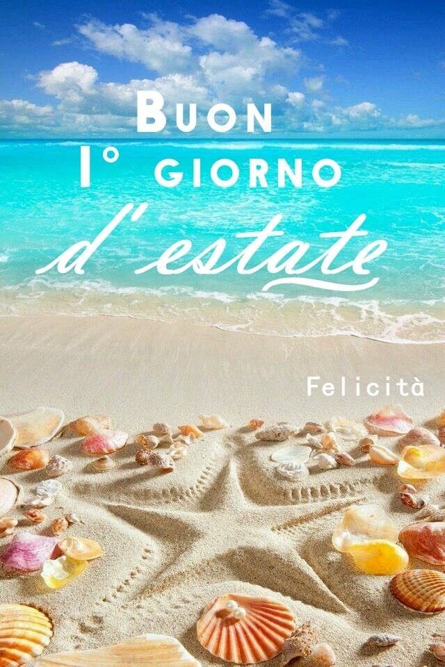primo giorno estate buongiorno Conchiglie, Conchiglie marine e Spiagge jpg (640x960)