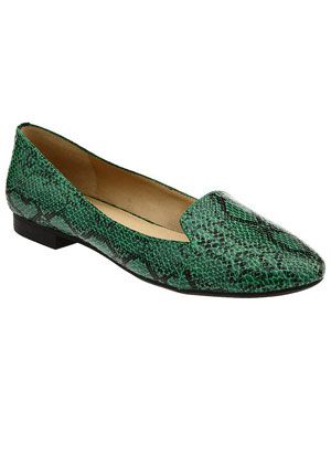 faux snakeskin flats