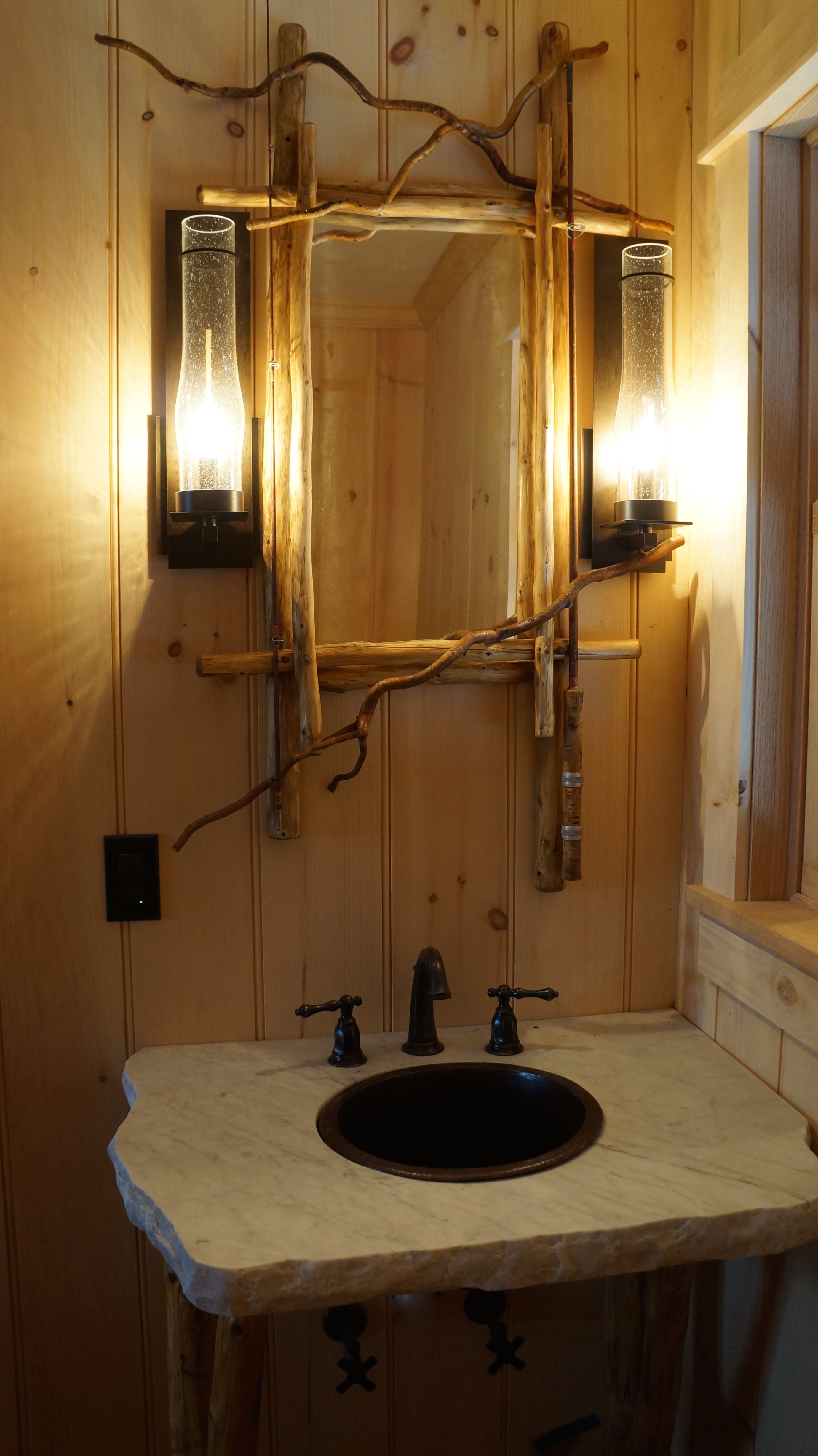 vanity with legs white bathroom wwwlpostrusticscom we built this vanity with cedar legs marble carved top the mirror is vintage fishing rod vanity with legs white bathroom wwwlpostrusticscom we built this vanity with cedar legs marble carved top the mirror is vintage fishing rod