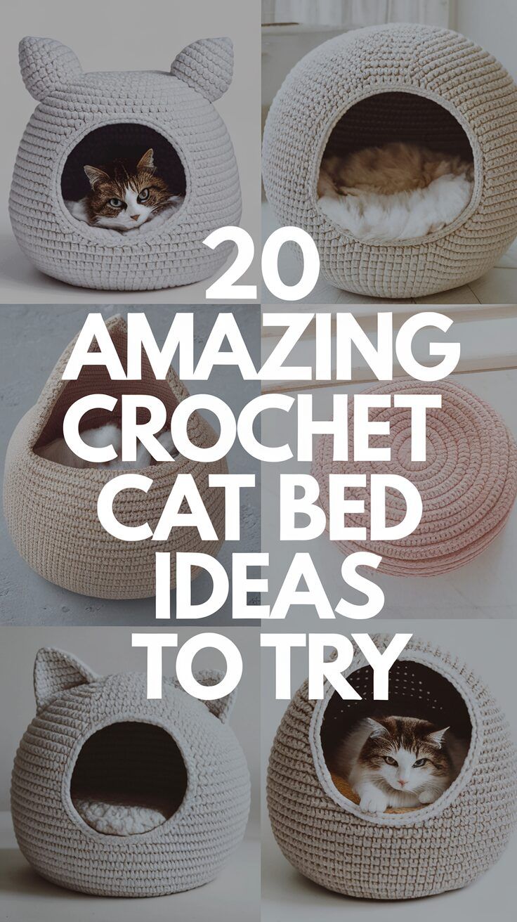 20 Latest Crochet Cat Bed Ideas To Try In 2025