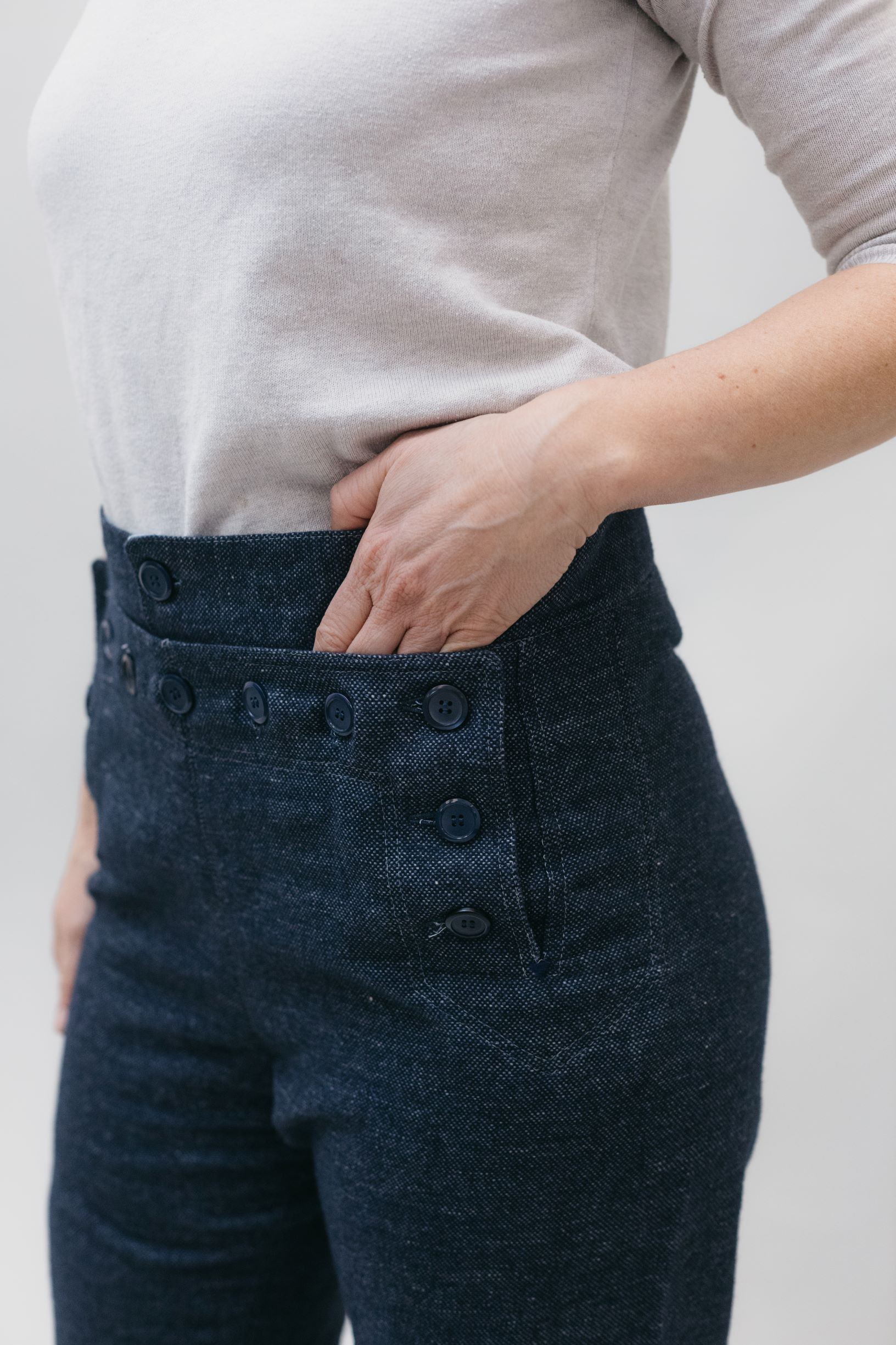 navy blue sailor pants