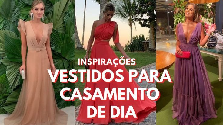Vestidos para casamento durante o dia. Se você foi convidada pra ir à um casamento de dia, neste vídeo trago muitas inspirações pra você, com looks incríveis de festa. Vestidos de diversos modelos para casamento de dia ou a tarde. Espero muito que gostem das inspirações!! Formal Dresses Long, Prom Dresses, Fashion, Wedding Shabby Chic, Wedding Boutonniere, Daytime Wedding, Party Fashion, Types Of Dresses, Party Dresses