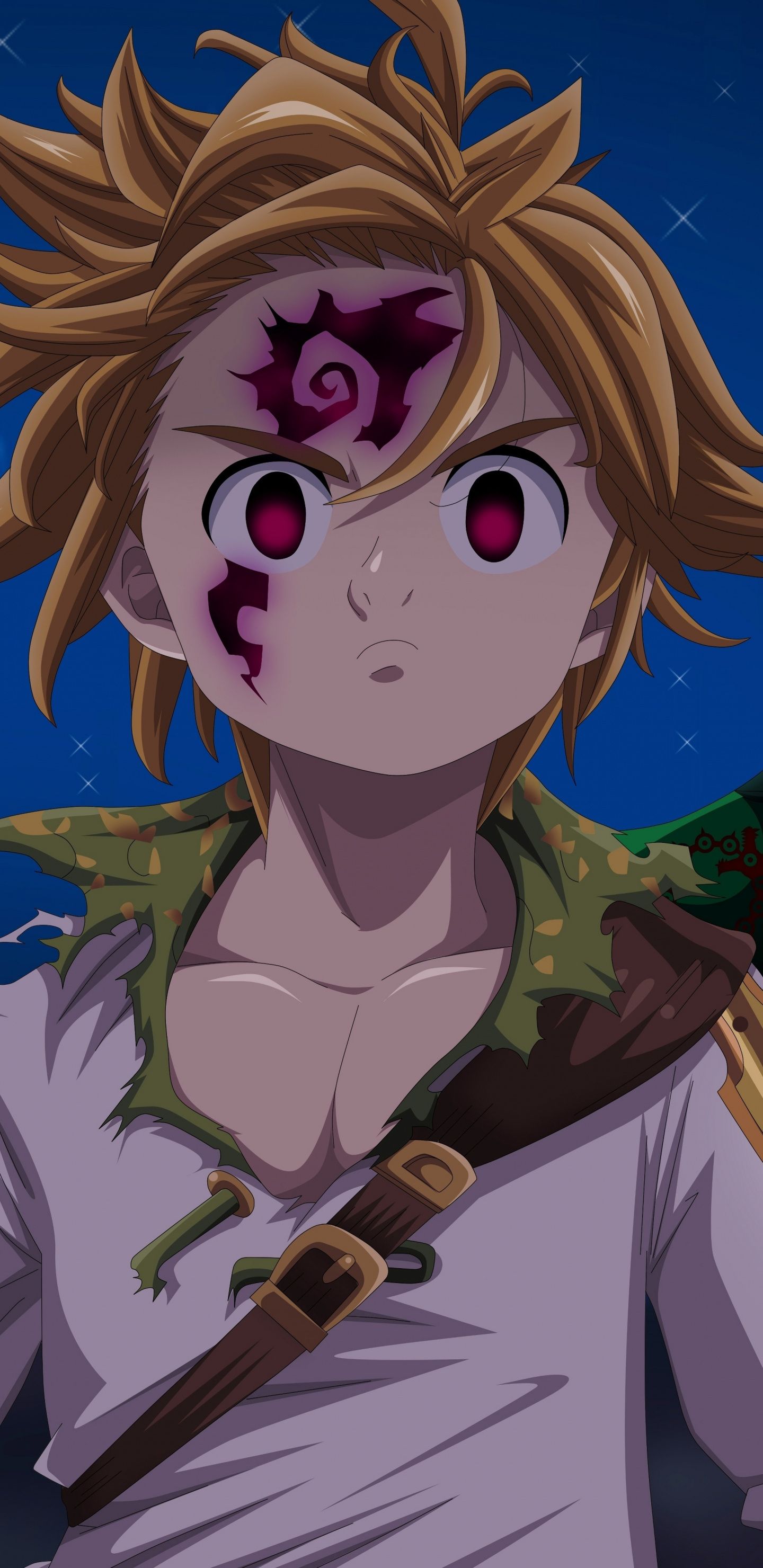 Anime boy, blonde, Meliodas, 1440x2960 wallpaper Anime