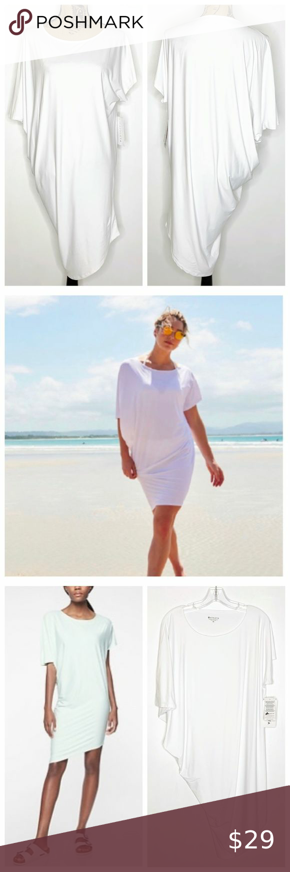 Athleta Sunlover Hilo UPF Dress Size S NWT White