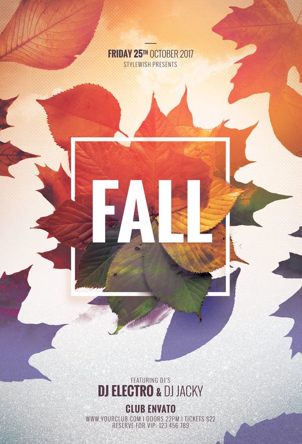 this psd flyer template is designed to promote a fall event the