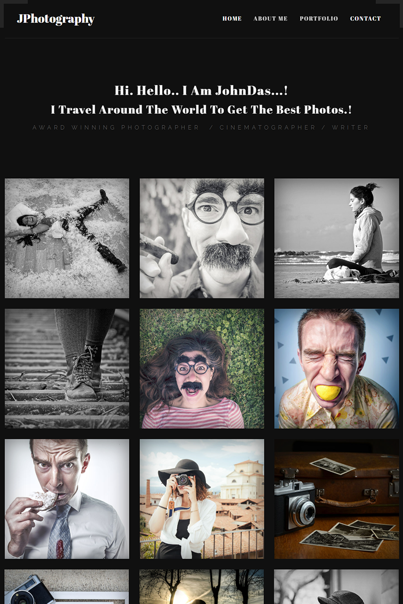 jphotography creative photographer portfolio muse template ideas