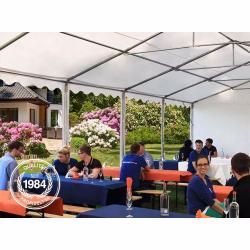 Partyzelt 5x10m Pvc 550 g/m² weiß wasserdicht Gartenzelt, Festzelt, Pavillon T...