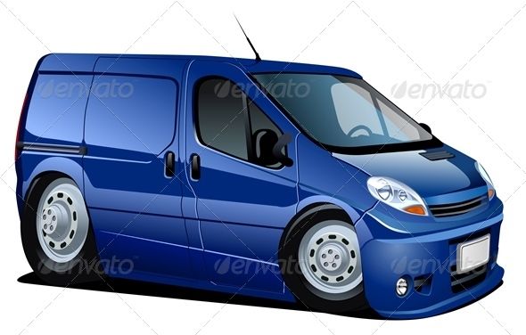 Cartoon Delivery Van Vector Image On S Izobrazheniyami Transport