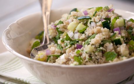 Nutty, quick-cooking quinoa is a wonderful grain to use in this salad, but you c...