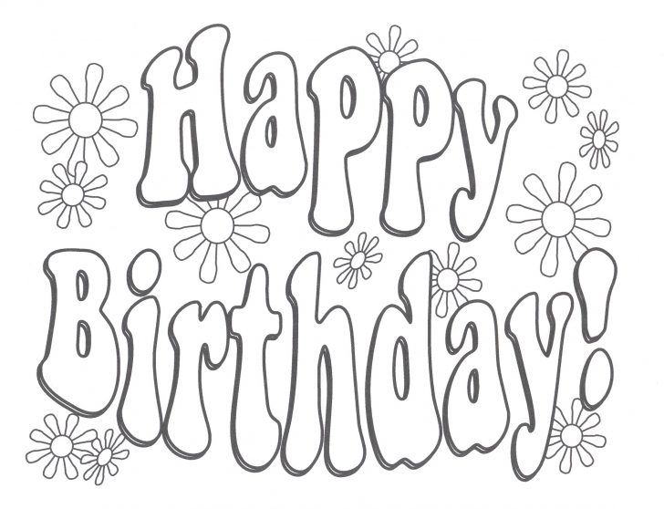 Printable Birthday Coloring Pages Free Printable Birthday Coloring Pages For Kids Happy Holidays And - entitlementtrap.com