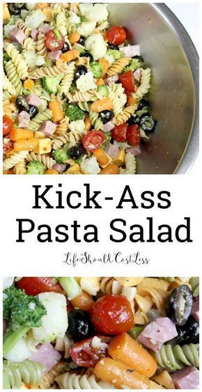 99 Best Pasta Salad Recipes which are loaded with Deliciousness - Hike n Dip Basic Pasta Salad Recipe, Cold Pasta Salad Recipes, Best Pasta Salad, Pasta Salad Italian, Easy Salad Recipes, Dinner Recipes, Healthy Recipes, Pasta Salad Classic, Healthy Dishes
