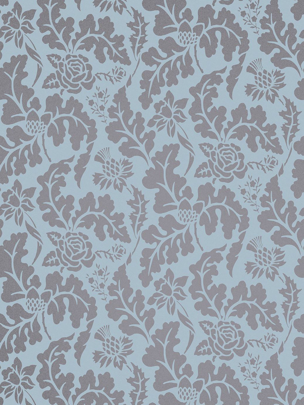 Osborne & Little 50th Anniversary British Isles Damask Wallpaper, Stone, W7219-01 #britishisles