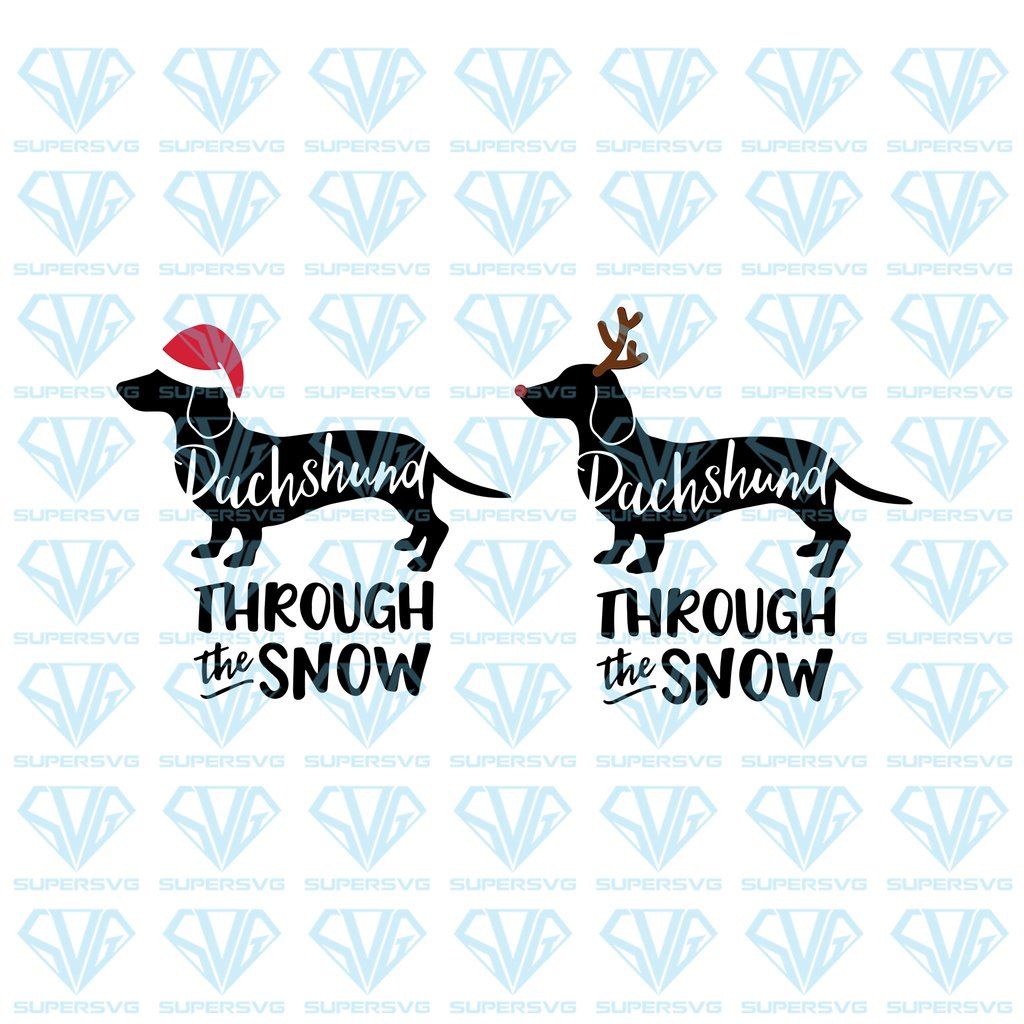 Download Dachshund Through The Snow Bundle SVG Files For Silhouette ...