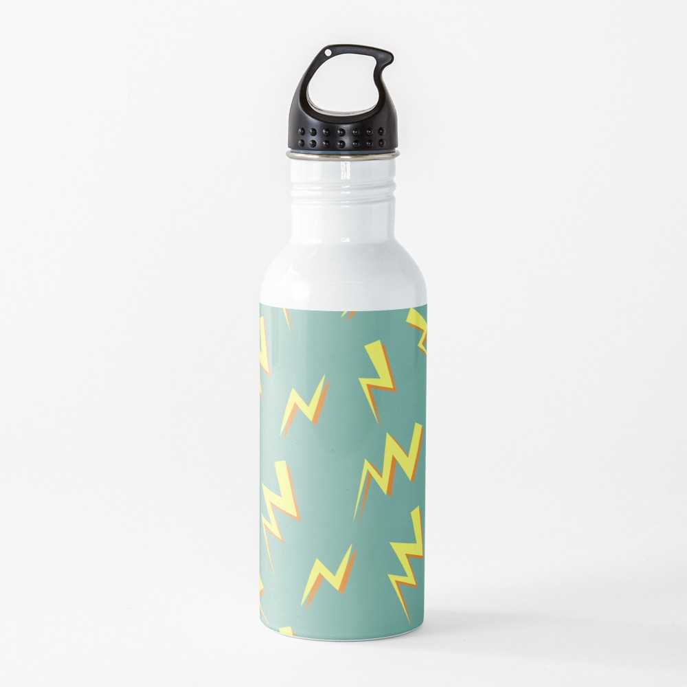 #waterbottle #lightning #lightningstorm #retro #vintage #80s #90s #backtoschoolideas #winkeltriple #redbubble Water Bottle Design, Stainless Steel Bottle, Purring, Lightning, Planets, Hold On, Retro Vintage, 90s, Outdoors