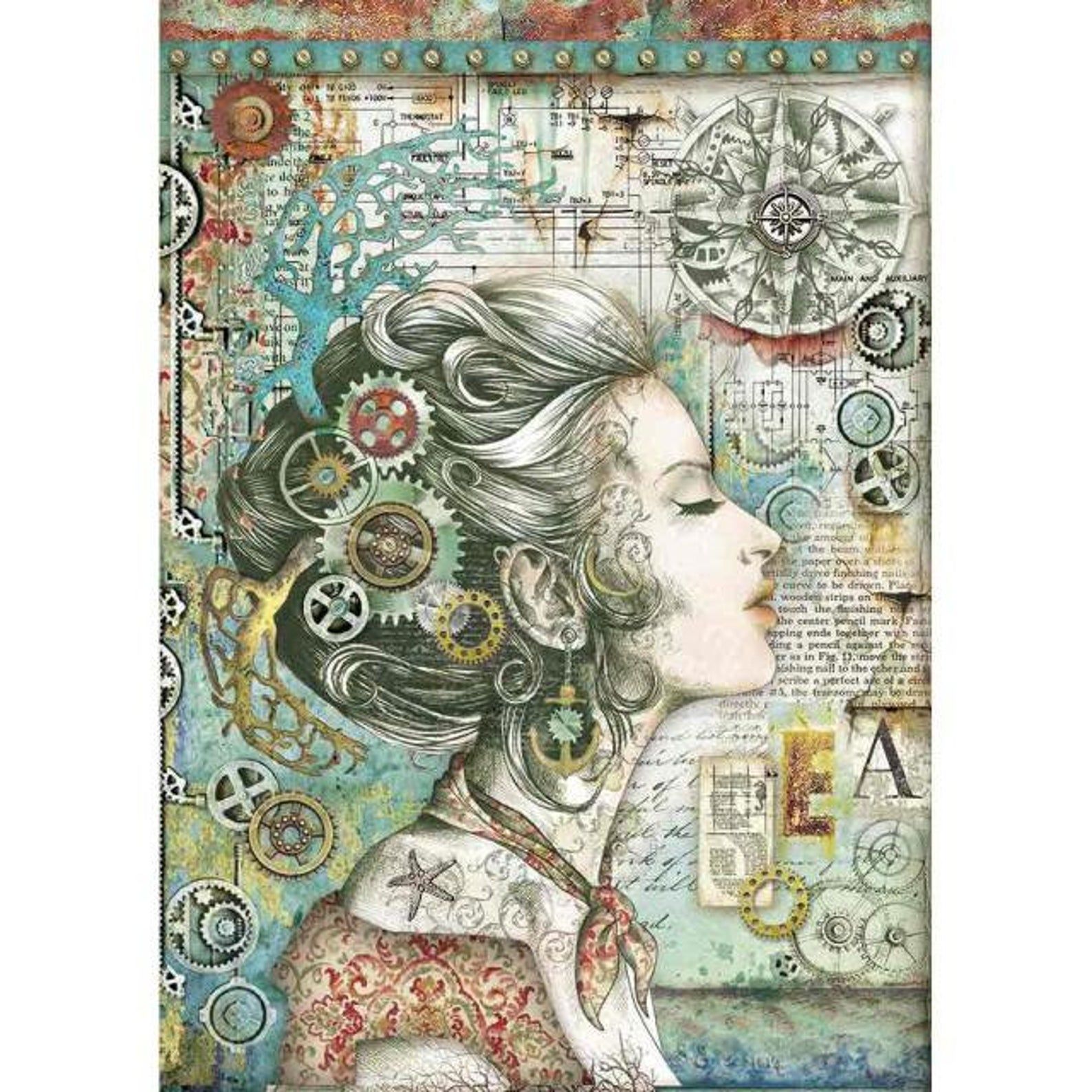 Rice Paper Bird on Branch Decoupage Stamperia 1 x A4 Size Sheet