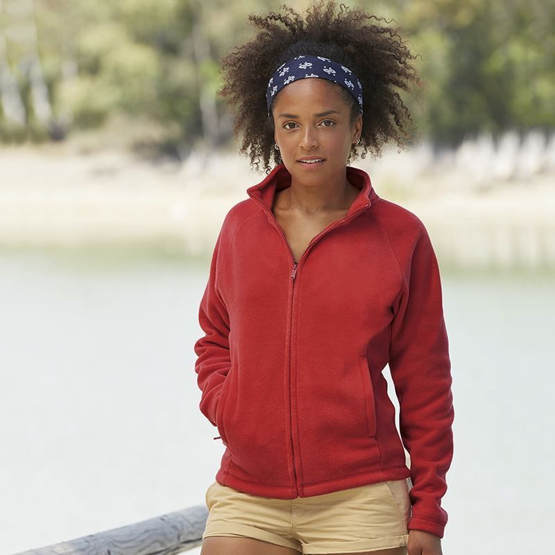 Lady fit full zip fleece | SS557 | Casual Apparel | Zip Fruit Of The Loom Ladies Lady fit Hooded Sweatshirt Jacket
